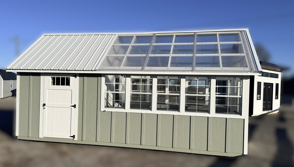 Cambridge greenhouse potting shed side door